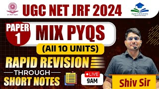 UGC NET JRF JUNE 2024  UGC NET PAPER 1st PYQS  UGC NET ALL 10 UNIT RAPID REVISION  By Shiv Sir [upl. by Meehan]