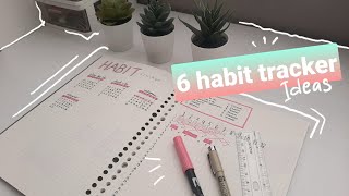 Bullet Journal  6 Habit Tracker Ideas untuk pemula [upl. by Fatsug]