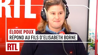 Elodie Poux répond à la question du fils dElisabeth Borne [upl. by Boeke75]