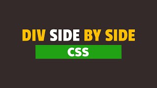 How to Put Two Divs Side By Side in HTML and CSS [upl. by Nnaeirelav]