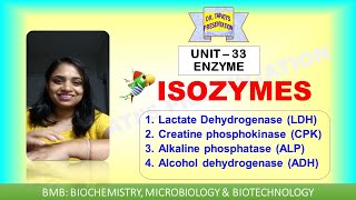 Isozymes or Isoenzymes  Regulation of Enzyme  LDH CPK ALP amp ADH  Enzyme 33 [upl. by Ainotal427]