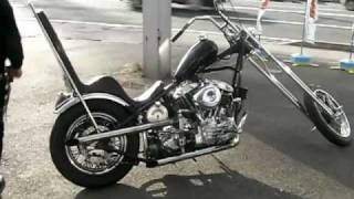 Japanese LongFork Chopper HD 1960FL 88ci Kick Start [upl. by Yoral616]