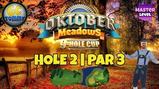 Master QRFR Hole 2  Par 3 HIO  Oktober Meadows 9hole cup Golf Clash Guide [upl. by Murry267]