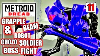 Metroid Dread  Grapple Beam Skill Ability amp Robot Chozo Soldier Boss Fight  Walkthrough Part 11 [upl. by Artemus]