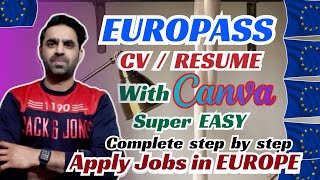 EUROPASS CV RESUME 100 EASY Complete Guide [upl. by Arty]