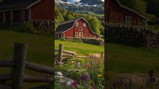 Housebarn  Classic Red Barn  Gambrel Roof housedesign homearchitecture shortsfeed [upl. by Ahsercal]