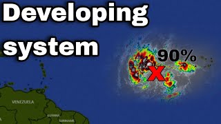 New storm imminent Hurricane LEE en route to New England amp Canada • Caribbean forecast [upl. by Aihsele406]