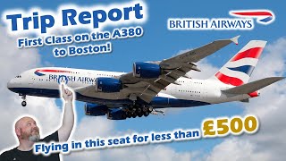 British Airways A380 FIRST CLASS to Boston for under £500 [upl. by Asilam653]