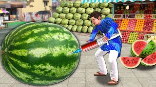 Lalchi Pehalwan Syringe Injection Watermelon Wala Hindi Kahani Hindi Moral Stories New Comedy Video [upl. by Timms]