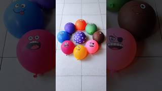 Purple and Emoji Balloon Popping asmr satisfying video [upl. by Nomahs]