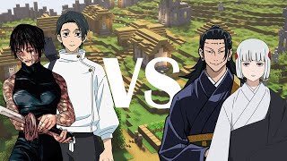 Yuta Okkotsu amp Maki Zenin VS Kenjaku amp Uraume  Jujutsu Kaisen Minecraft [upl. by Lebar782]