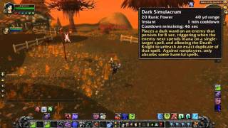 Warcraft  Cataclysm Dark Simulacrum  Death Knight Level 85 Skill  Its like a crap version of Spell Reflect [upl. by Ecnarrat838]