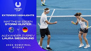 EbdenHunter v ZverevSiegemund Extended Highlights  United Cup 2024 Semifinal [upl. by Ikcir]