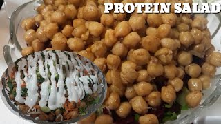 High Protein Salad  Chickpea Fatteh Salad Recipe [upl. by Fusco]