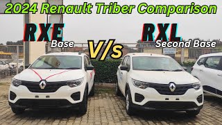 2024 Renault Triber RXE Vs RXL Full Detailed Comparison ❤️ Dono Me 80000 Ka Difference Triber 2024 [upl. by Ayn]