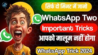 Whatsapp Two Important Tricks  Whatsapp Disappearing Messages Kya Hota Hai [upl. by Lemor]