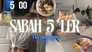 SABAH 5 TE KALKIP DERS ÇALIŞTIĞIM BİR GÜNÜM📄💻☕️  YKS 25 GÜNLÜĞÜM1 yks [upl. by Dachia]