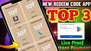 Free Redeem Code  3 Best App   Free Google Play Redeem Code  Free Redeem Code App  Redeem code [upl. by Zeculon]