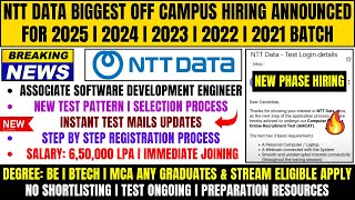 NTT Data New Phase Official Mass Hiring Announced OFF Campus Drive For 2025 2024 2023 2022 Batch [upl. by Friedman]