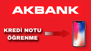 Akbank Mobilden Findeks Raporu Nasıl Alınır  Akbank Kredi Notu Puanı Öğrenme [upl. by Suoivatnom]