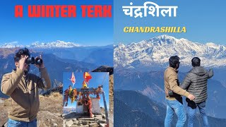 CHANDRASHILA  Chandrashila Trek Chandrashila Trek in December Tungnath Winter Trek Uttrakand [upl. by Hadihsar]