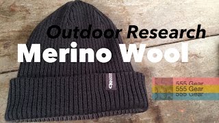 Review Outdoor Research Knotty Beanie Merino Wool Hat [upl. by Nashom356]