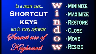 How To Maximize Minimize Restore and Close any Window From Keyboard [upl. by Maxie]