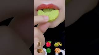 Eat green tea flavored cookiesasmr cookies cake shorts [upl. by Ilrebma]