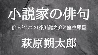 【朗読】小説家の俳句 俳人としての芥川龍之介と室生犀星 萩原朔太郎 [upl. by Maybelle]