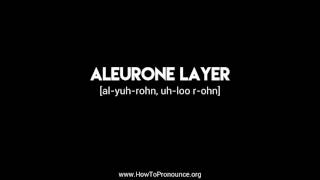 How to Pronounce quotaleurone layerquot [upl. by Sherrer]