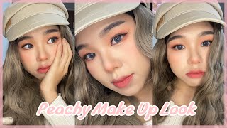 ENG Peachy Makeup Look  Sreynea ស្រីនា [upl. by Ajnotal]