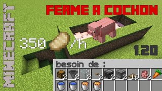 Ferme à Cochon automatique facile 1201192 Minecraft Java [upl. by Elinet]