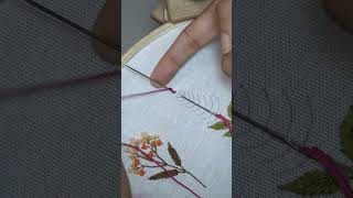 Easy Flower Embroidery Tutorial 🌸 [upl. by Ahseinek]