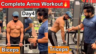 Plateau Bursting Arms Workout Complete Biceps N Triceps WorkoutDay4 Fat To Shredd [upl. by Reinhold]