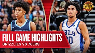 GRIZZLIES vs 76ERS  SALT LAKE CITY SUMMER LEAGUE  FULL GAME HIGHLIGHTS [upl. by Tillinger]