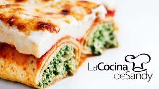 Canelones de ricotta nuez y espinacas con salsa blanca o bechamel [upl. by Okomom]