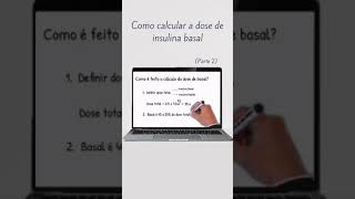 Cálculo da dose de insulina basal Parte 2 Shorts [upl. by Rehtse]