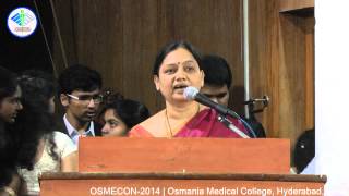 1315 Address by Dr Vani VicePrincipal Osmania Medical College [upl. by Encrata]