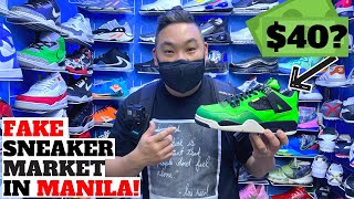 Exploring FAKE SNEAKER MARKET in MANILA [upl. by Aihseket716]