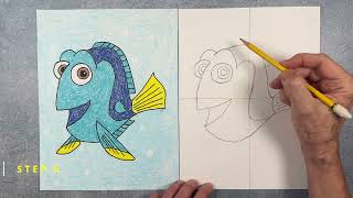 How to Draw Dory from Finding Nemo movie [upl. by Aidne]