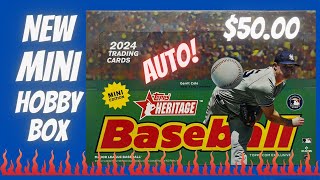 NEW Product ⚾️ 2024 Topps Heritage Mini 🔥 Hobby Box  Auto  SP Variation Great Value [upl. by Leonardi781]