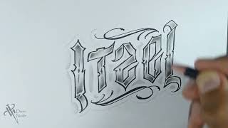 Como Dibujar Lettering ITZEL 🌅🌄 Drawing lettering lettering malandro lettering humor [upl. by Nisse]