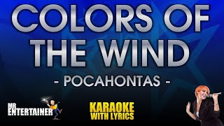 Colors Of The Wind  Pocahontas Judy Kuhn KARAOKE [upl. by Airdni]