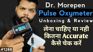 पल्स ऑक्सीमीटर से पल्स कैसे चेक करें  DrMorepen Oxymeter Unboxing amp Review [upl. by Lenra]