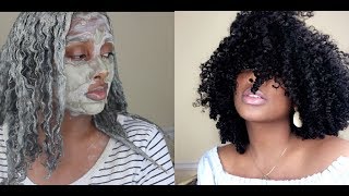 Bentonite Clay Mask Review amp Demo On Natural Hair [upl. by Amsab]