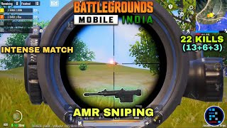 Hindi BGMI  AMAZING quot22 KILLSquot INTENSE MATCH CHICKEN DINNER [upl. by Ecinnej]