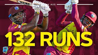 132 Runs In 77 Balls  Stunning Bravo Hetmyer amp Russell Partnership  West Indies v Australia [upl. by Amund]