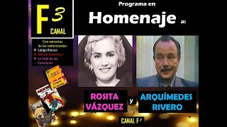 Homenaje a Rosita Vázquez y a Arquímedes Rivero [upl. by Pedro]