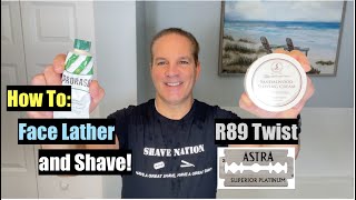 How To Face Lather and Efficient Shave [upl. by Stich]