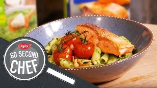 Pasta met zalm en spinazie  60 Second Chef 2 [upl. by Oralle174]